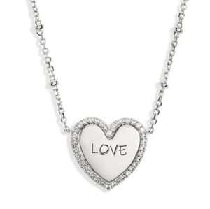 NWT ❤️ Nadri Pave Heart Pendant Necklace
